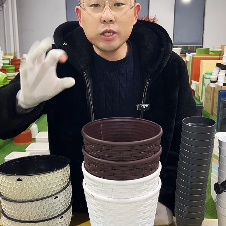 微瑕竹编口19高19混色4只无托