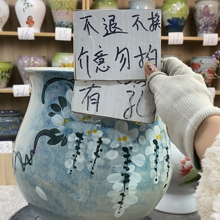 缸罗*滨13xc景德镇陶瓷花盆