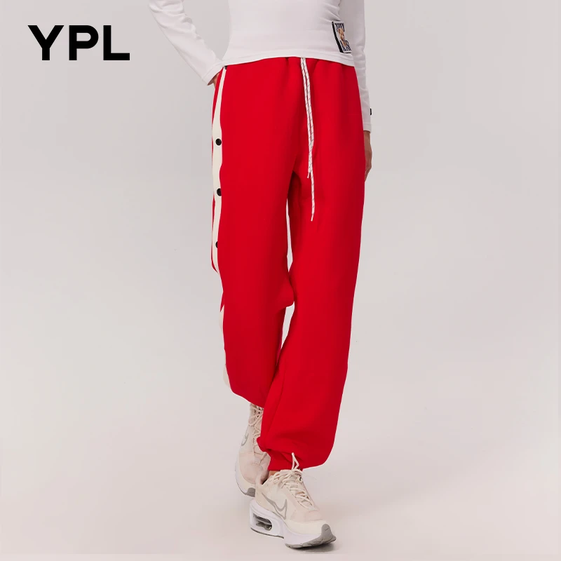 YPL秋冬季2024新款运动休闲双面针织拼色裤透气舒适长裤套装