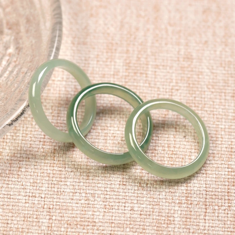 危地马拉天然翡翠戒指男女小众食指戒简约轻奢高级感叠戴玉石戒指