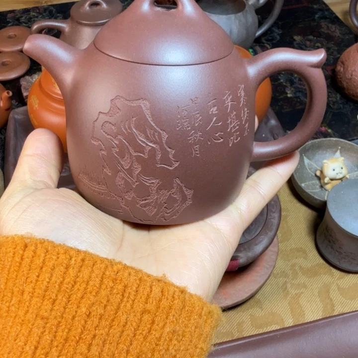 服***叔紫砂茶壶精工半手240cc