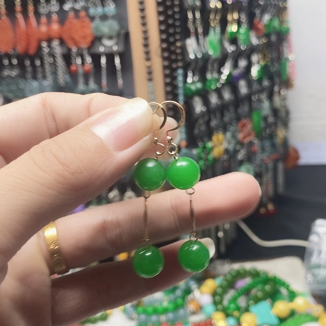 玛瑙/玉髓未镶嵌耳饰177