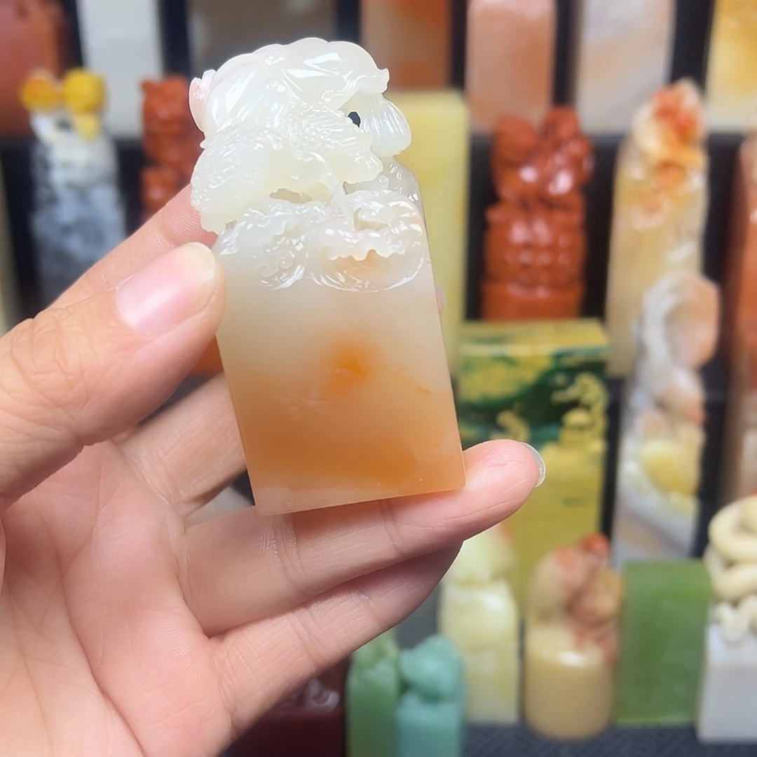 草***原寿山石寿山石寿山石精品印章