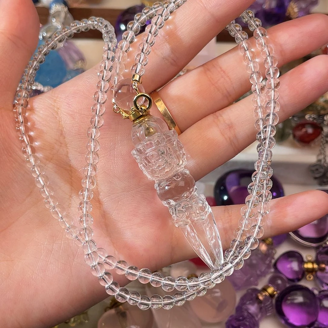 水晶手链未镶嵌慢*天然水晶项链610