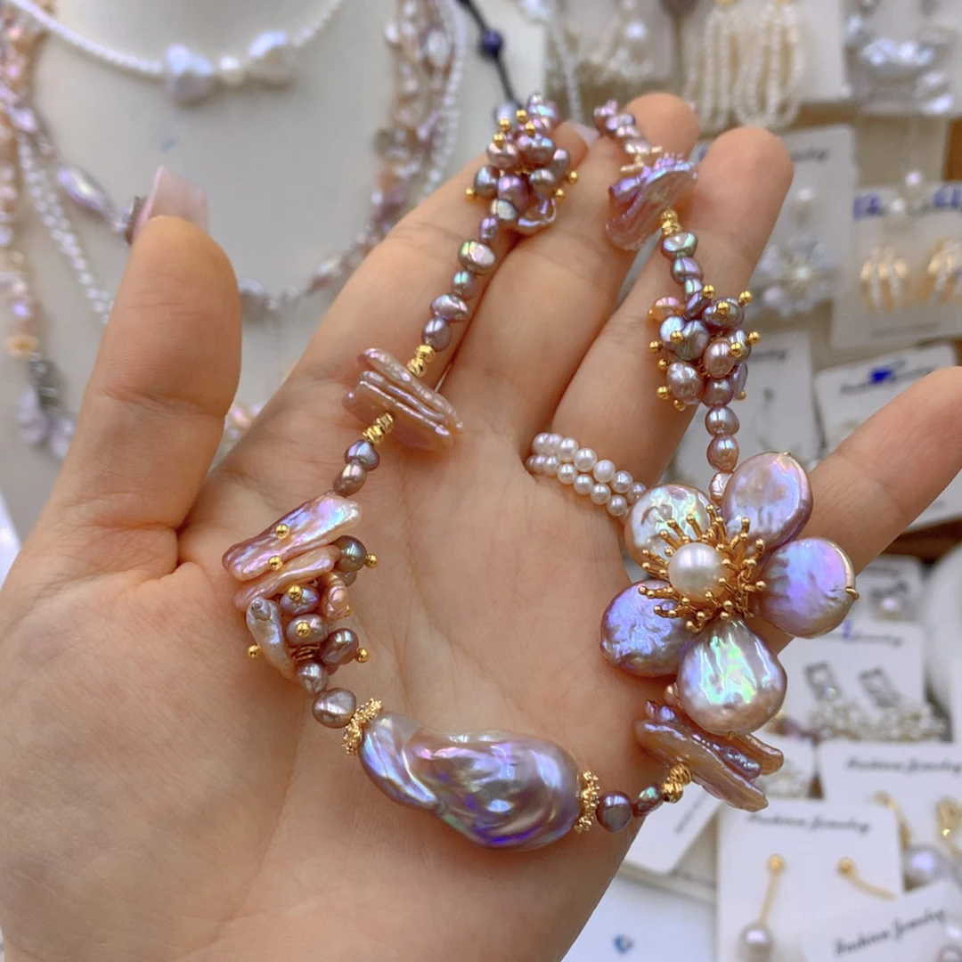 淡水珍珠耳饰银S925镶嵌