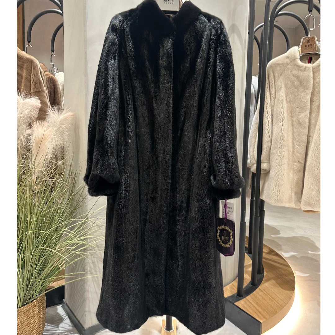 立领吊袖气质款黑色串刀修身短二女长款