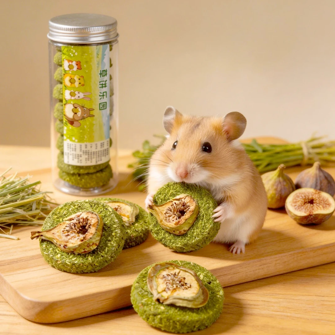 宠物磨牙草饼提摩西草饼苜蓿草兔子龙猫荷兰猪磨牙零食