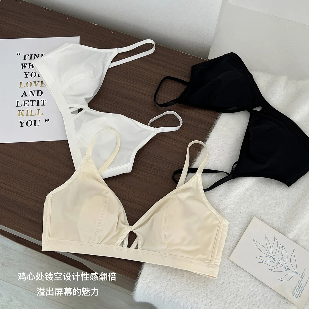 9770轻薄透气兔耳杯小胸聚拢内衣女夏舒适防凸点无钢圈收副乳文胸