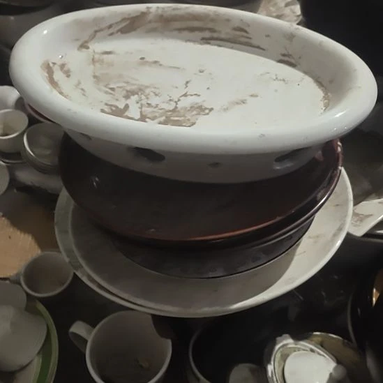 瓷点蜡烛鱼盘，长40