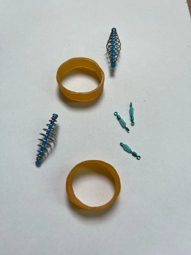 钢漂钓鱼定位皮筋，带窝弹簧送8字环