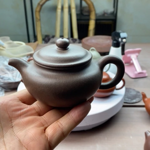 茶壶紫砂仿古青灰紫