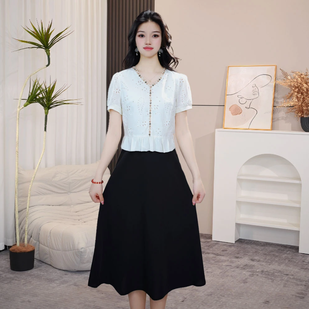 连衣裙裙子显瘦气质洋气时尚夏季收腰连衣裙裙子显瘦气质洋气时尚