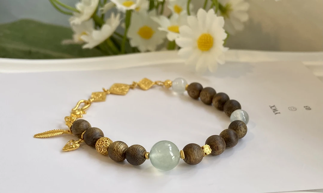 天然缅甸A货翡翠9.2/6.4卡冰飘花珠链