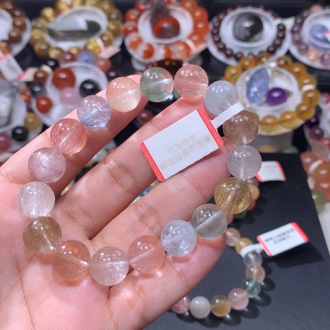 水晶手链未镶嵌彩兔毛11.8mm