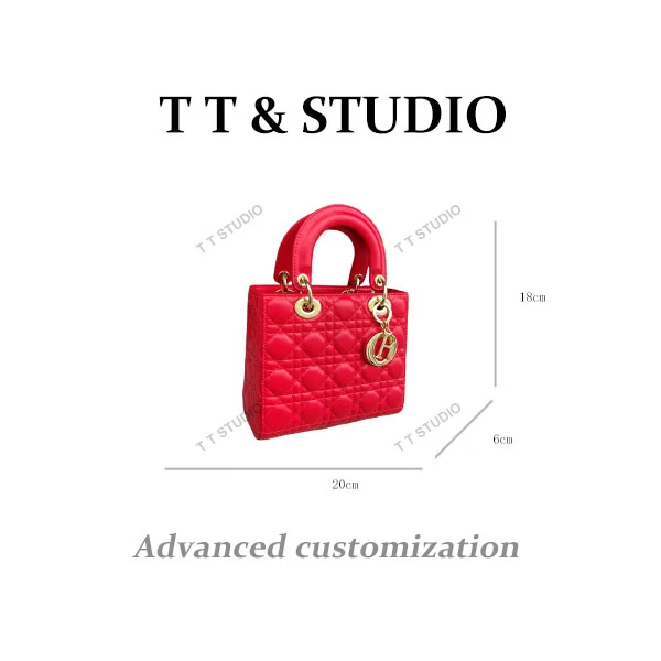 【TT Studio】J-6177-红色RAIN.CUN简约腋下斜跨轻奢女包