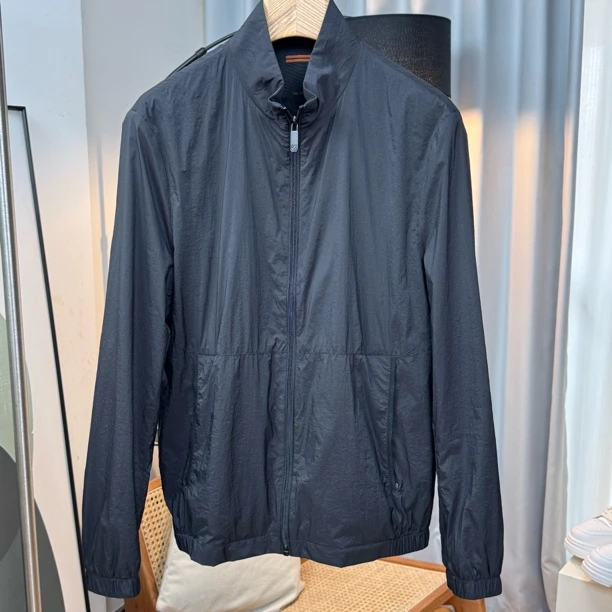 SANFOTUO经典黑色休闲外套男士速干夹克梭织