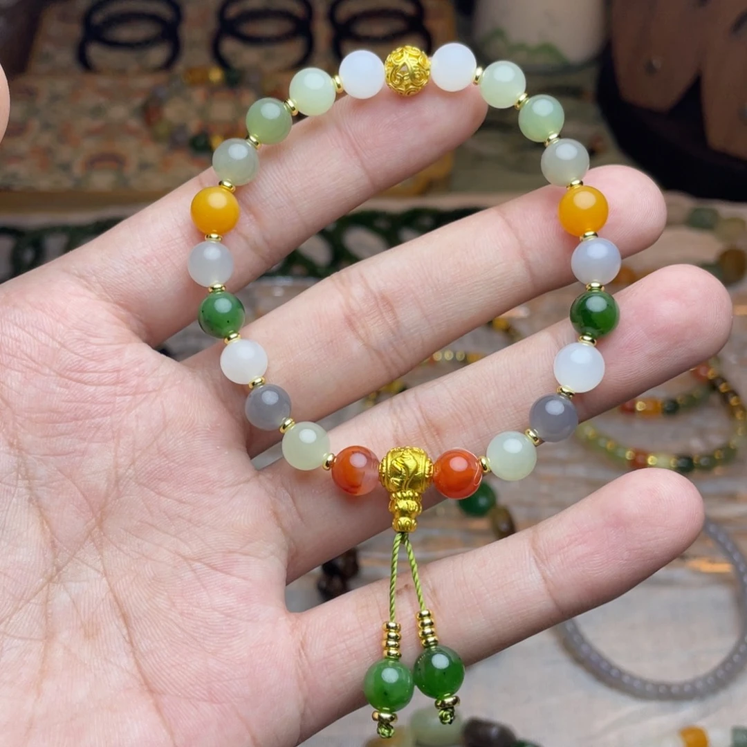 和田玉未镶嵌手链