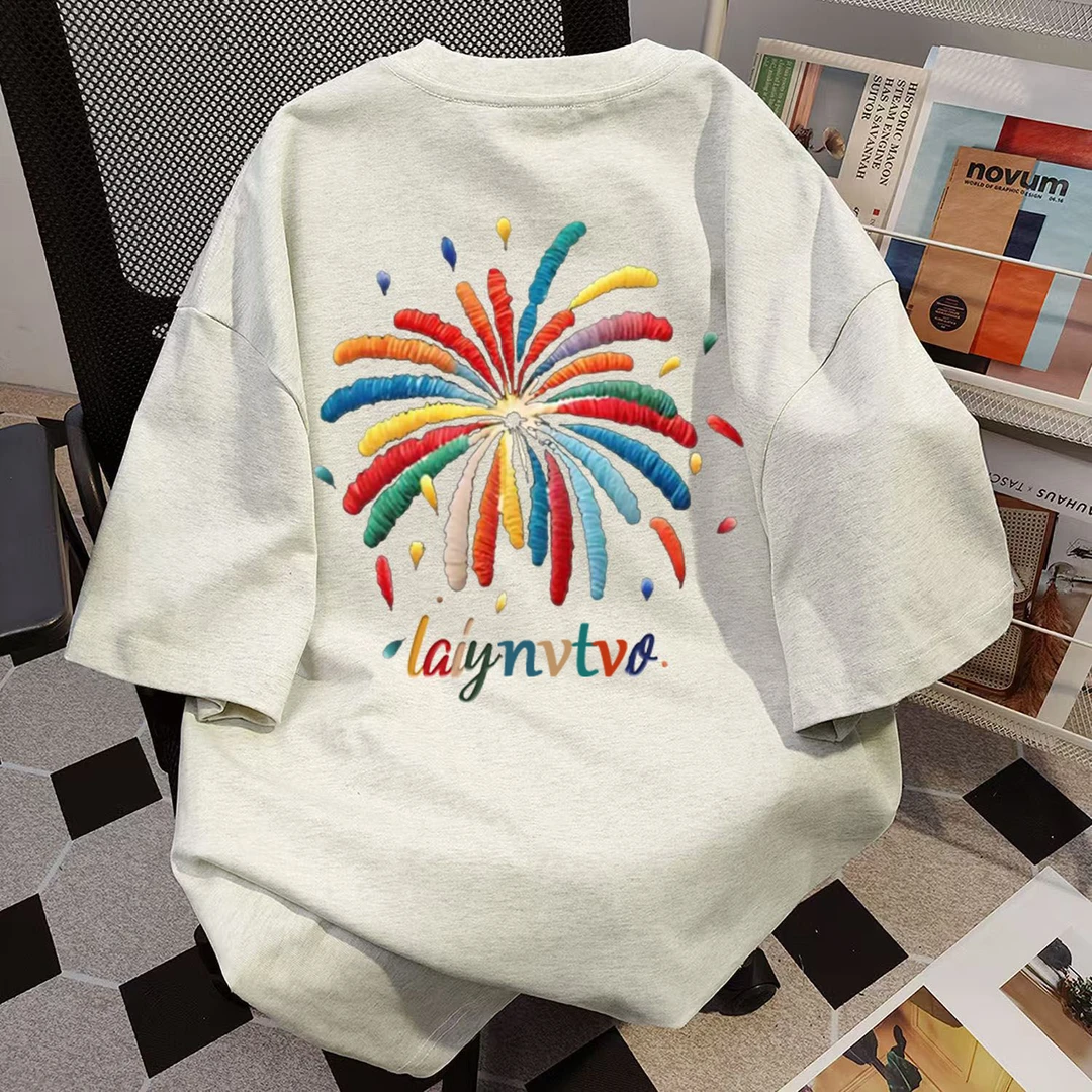 重磅纯棉短袖T恤男女夏季新款美式复古宽松潮流百搭半袖情侣体恤