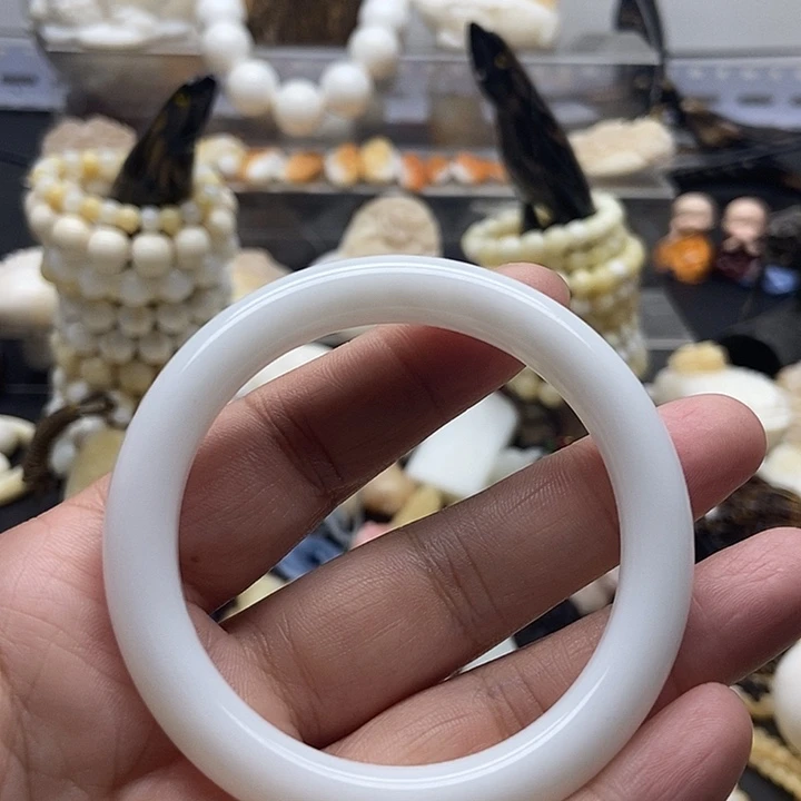 非金属贝壳贝雅轩工艺品玉化光面手镯