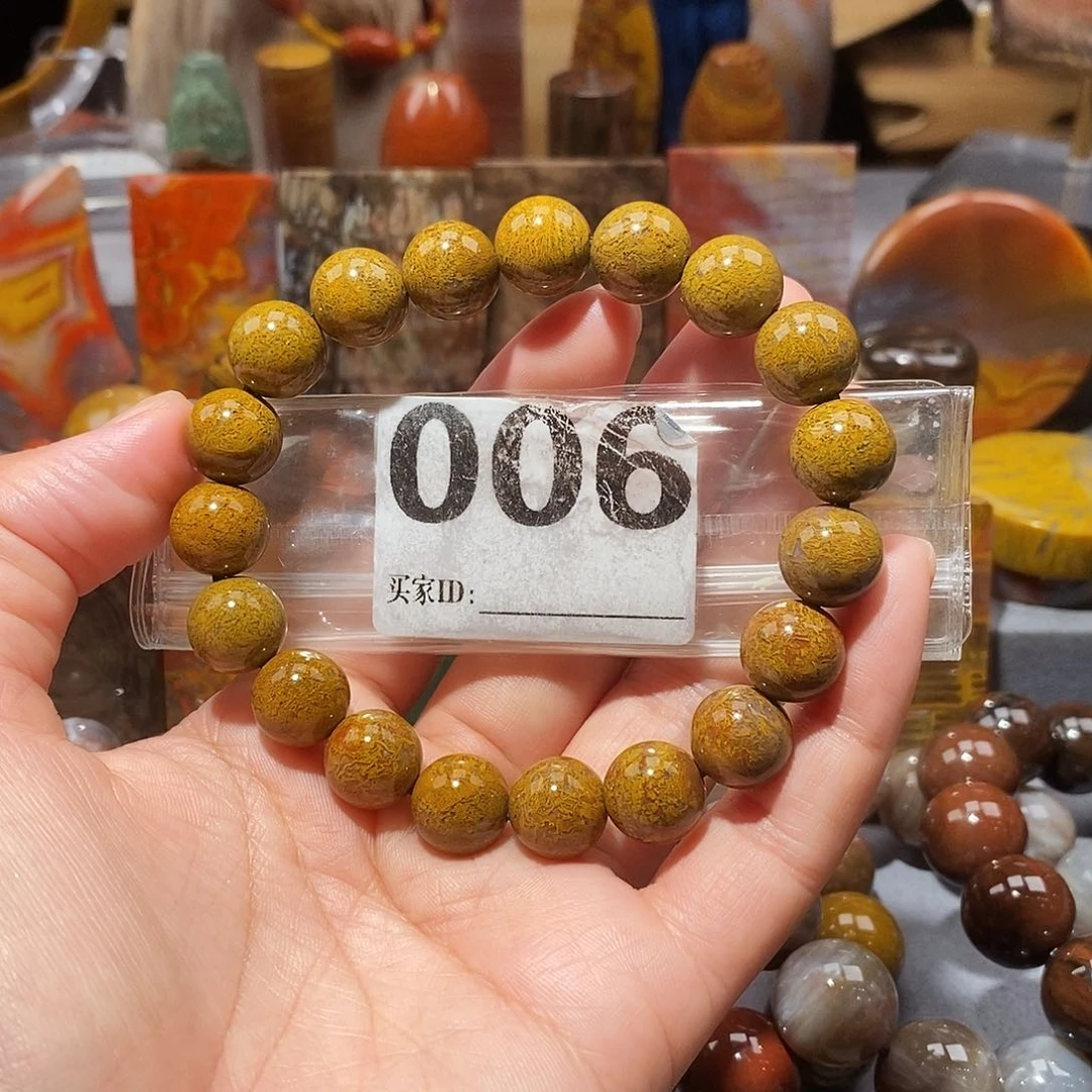 硅化玉天然北票硅化玉手串未镶嵌