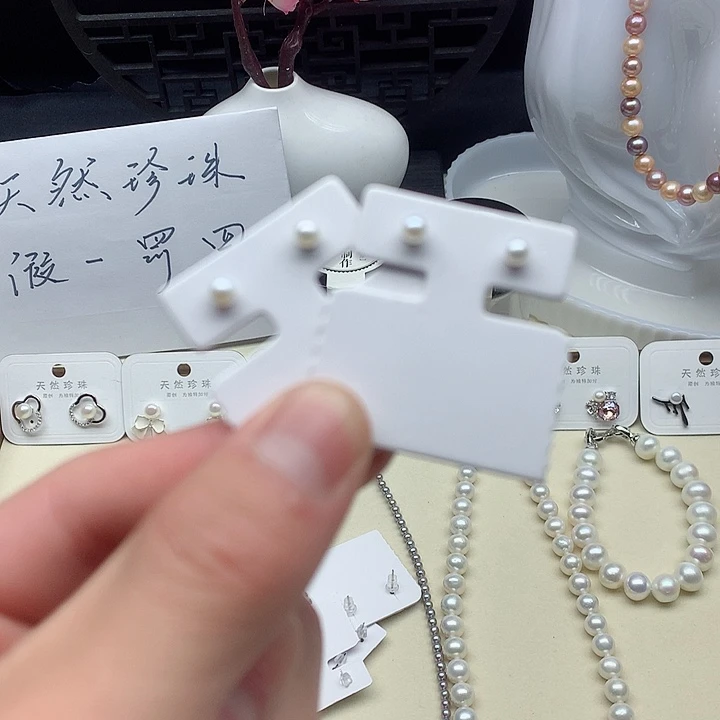 银S925镶嵌耳饰淡水珍珠