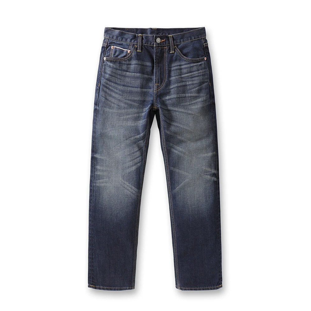 【典藏牛】A088赤耳丹宁14盎司牛仔裤秋冬新款纯棉直筒复古休闲长裤