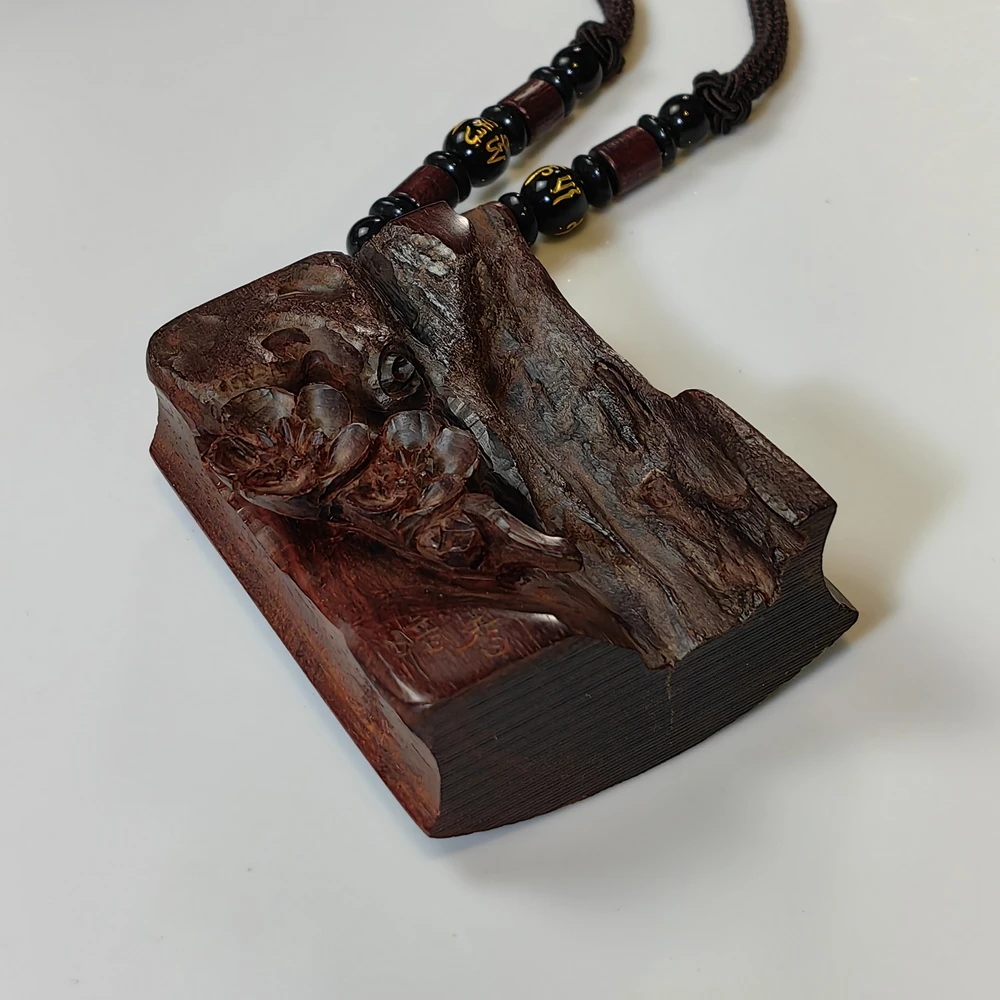 紫.檀《暗香》把件雕件手工创意