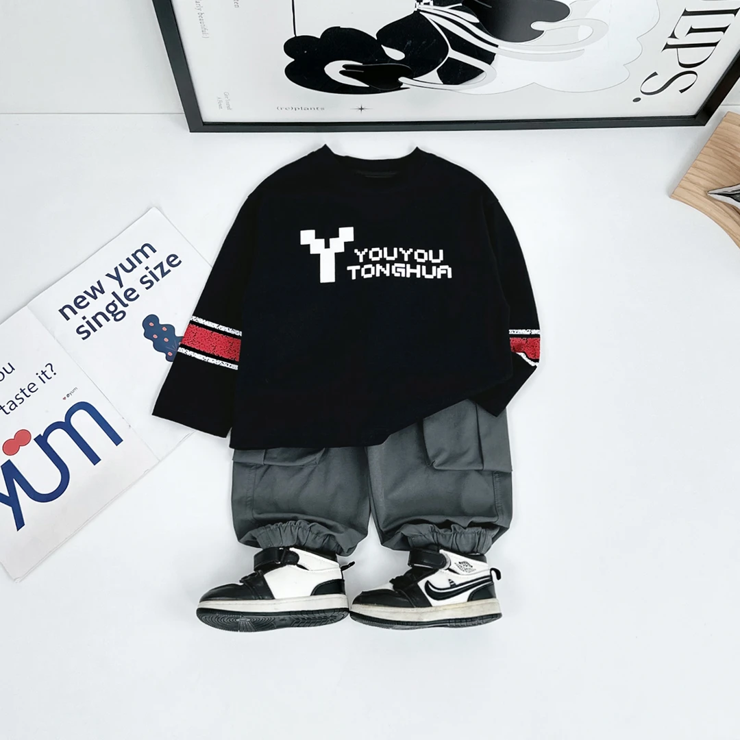 儿童长袖T恤2025新款春装男童春秋款上衣 BQ25131X 悠悠童话童装