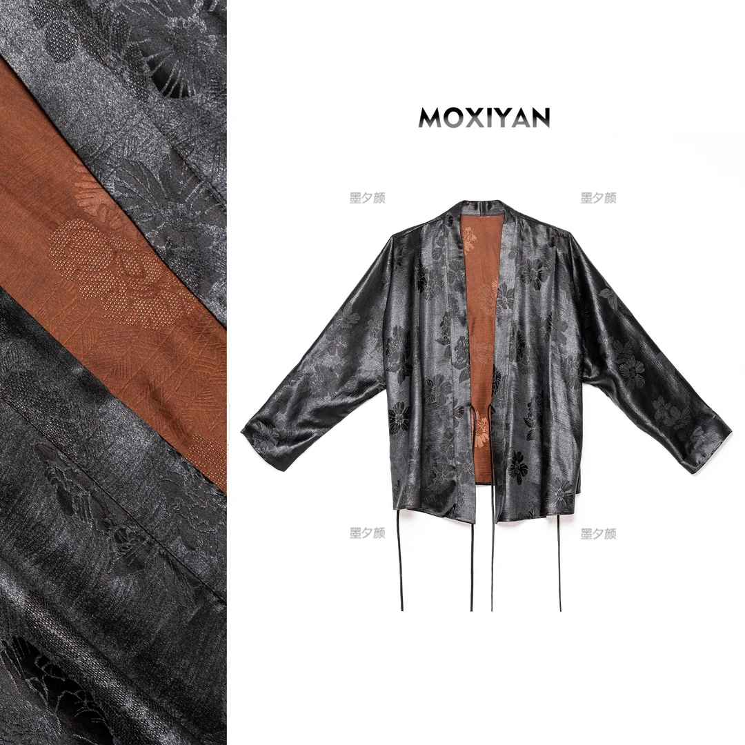 【晚棠 】2024秋冬新款新中式 桑波缎开衫道袍-XT-228