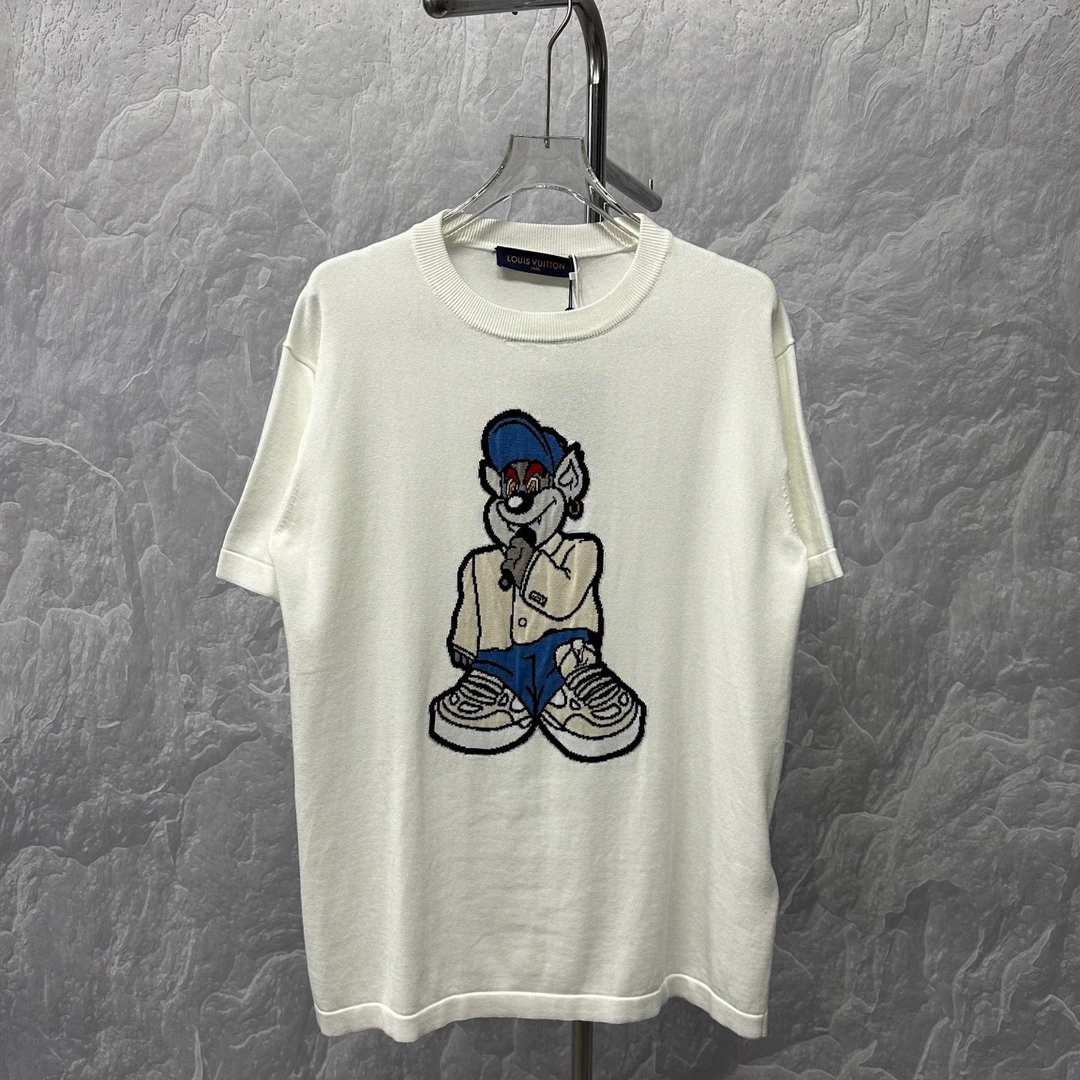 未使用 LouisVuitton/路易威登 说唱小熊针织短袖 M码 J00594