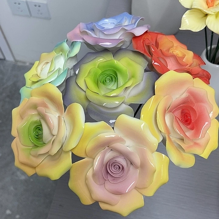 陶瓷纯手工捏花设计
