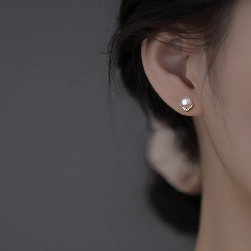 足银玻璃耳饰999耳饰女小众高级感耳钉2024年新款潮夏季耳环