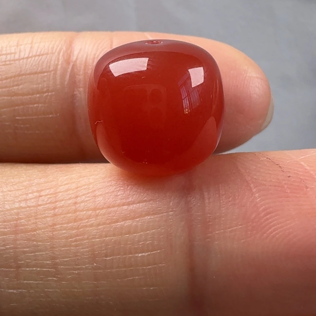 南红玛瑙未镶嵌老型单珠12.7*11.7