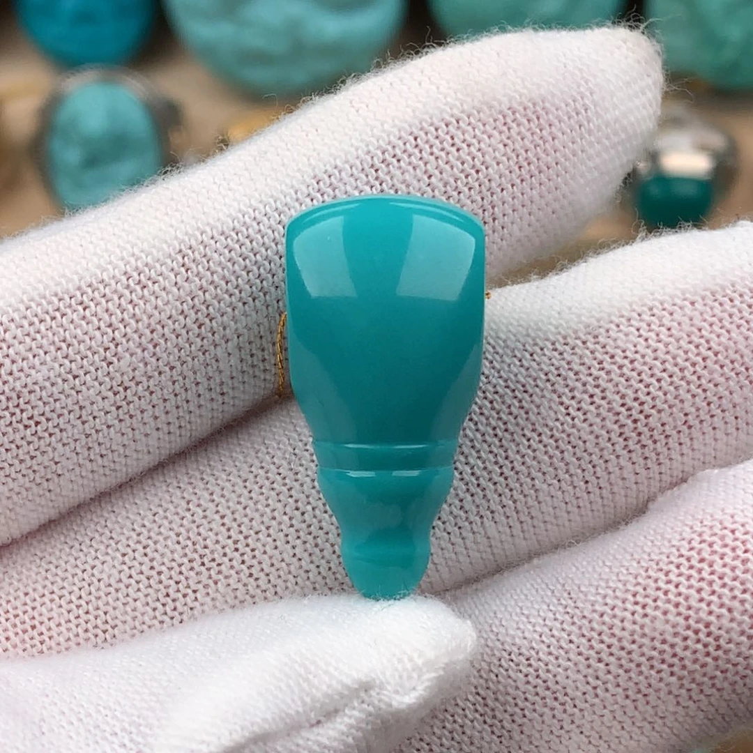 绿松石配饰未镶嵌三通卡12.8