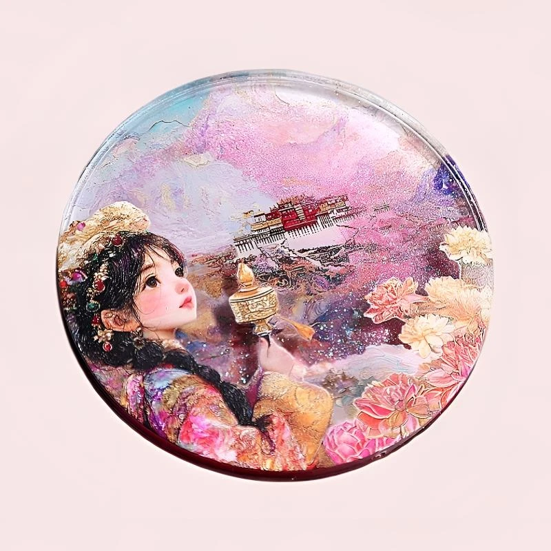 国潮高品质立体滴胶磁吸木质城市旅行文创冰箱贴