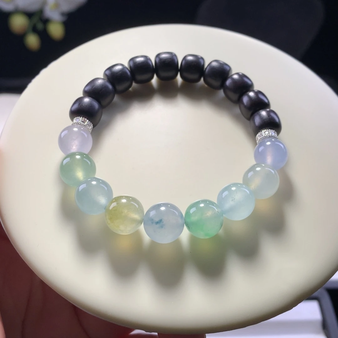 翡翠未镶嵌手链卡10高冰糖串