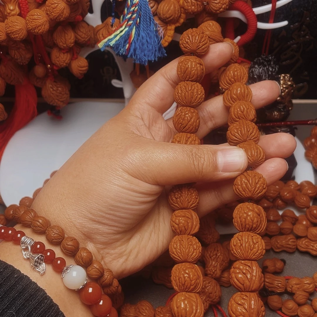 清***茶桃核吊坠龙纹桃枭