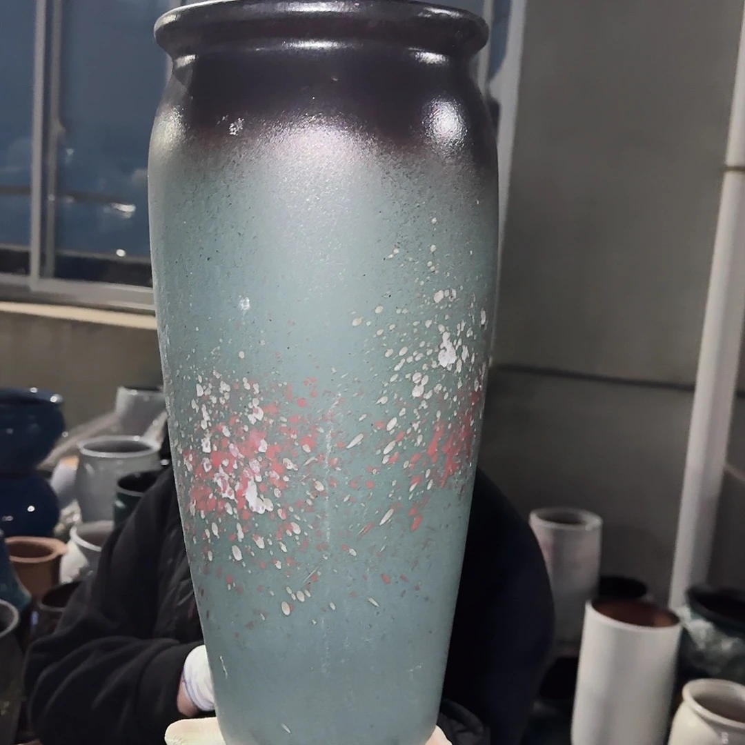 紫砂花盆高40口17