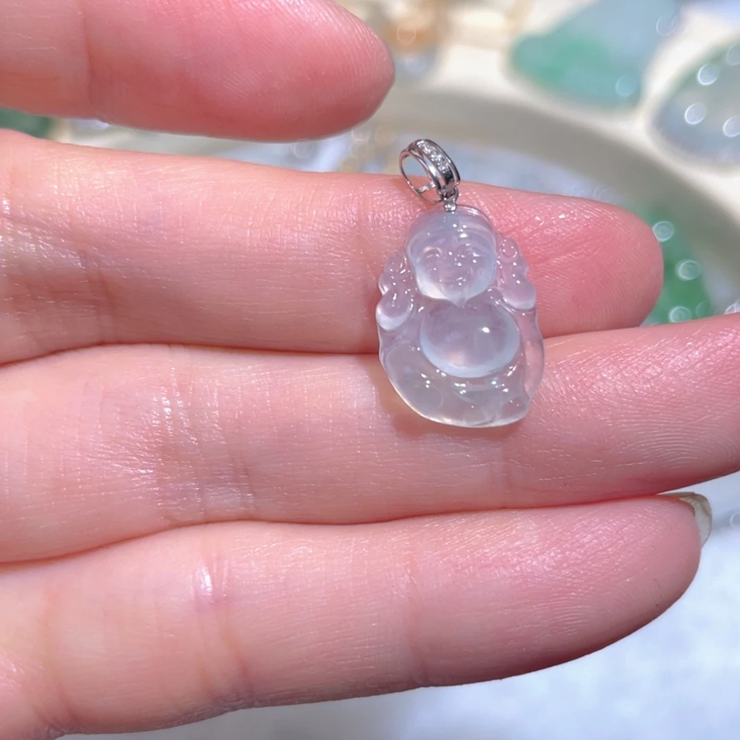 翡翠颈饰18K金镶嵌翡翠