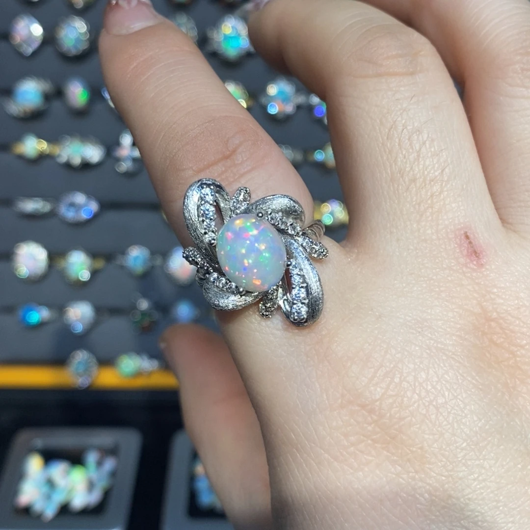 欧泊银S925镶嵌戒指