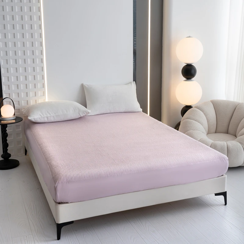 JN-纯色透气天丝棉夹棉单床笠保护套