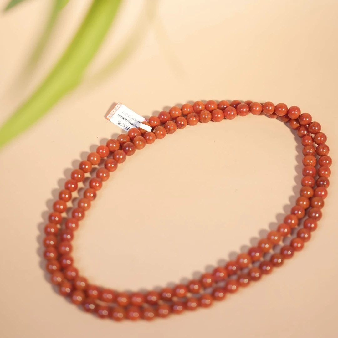 【房博专属】瓦西原矿南红0.8+*108颗多圈手串91克34010716