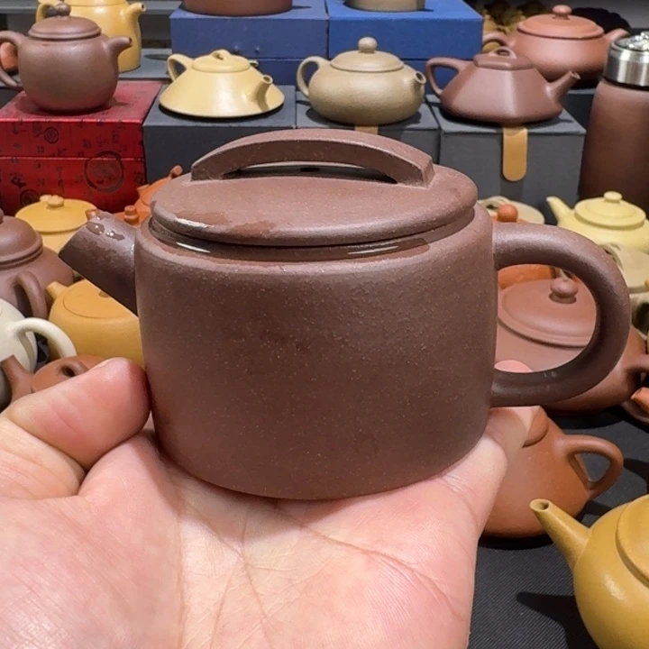 茶壶紫砂紫泥炮嘴汉瓦160cc