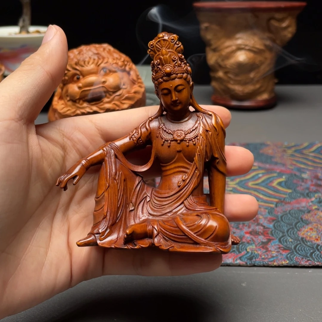 荔枝木小叶黄杨木自在观音