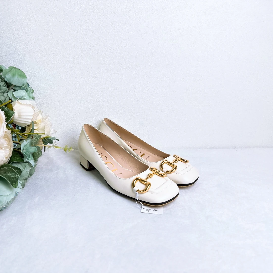 99新 GUCCI/古驰 低跟鞋/35.5码/Xspa5546