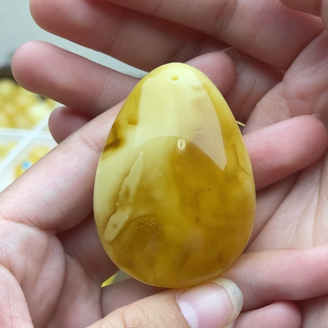裸石琥珀未镶嵌蜜蜡水滴梦微瑕