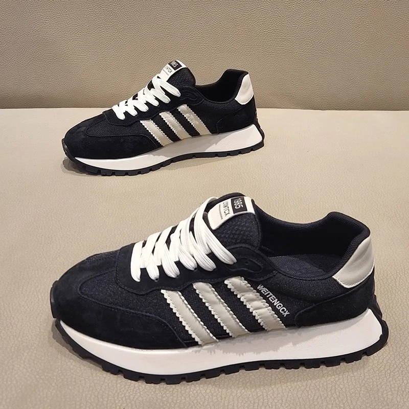 2025冬季新款男鞋时尚舒适气质高级感百搭休闲潮鞋厚底低帮阿甘鞋