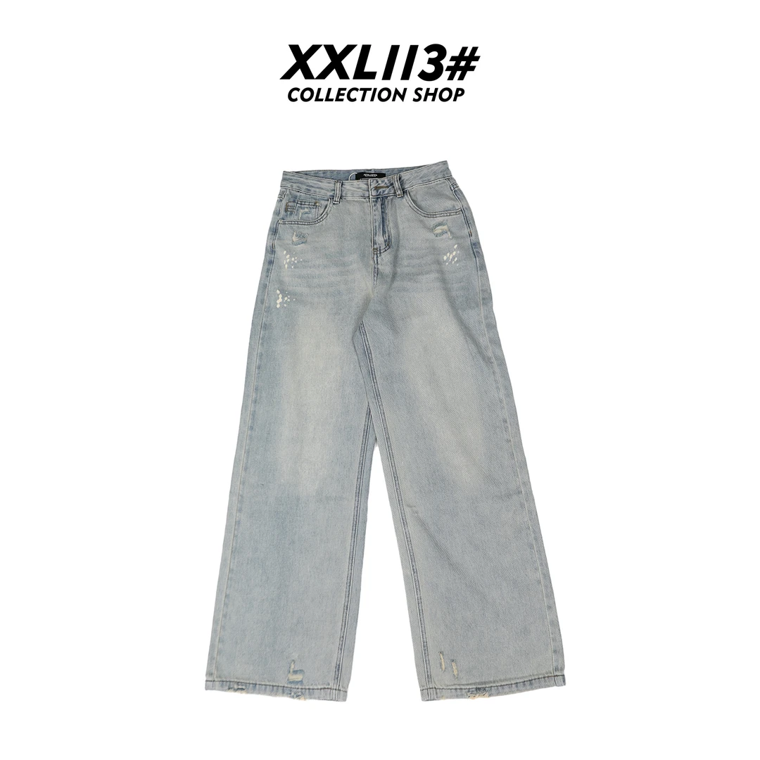 113* CENTRALIZED SHOP废土风阔腿牛仔裤X5F09D5911