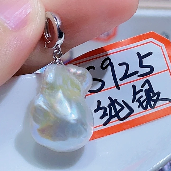 淡水珍珠银S925镶嵌颈饰