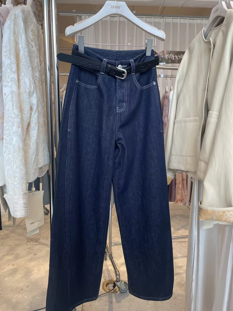 【门店同款】ENJOY春季“盐貌似糖”普洗阔腿裤160844131